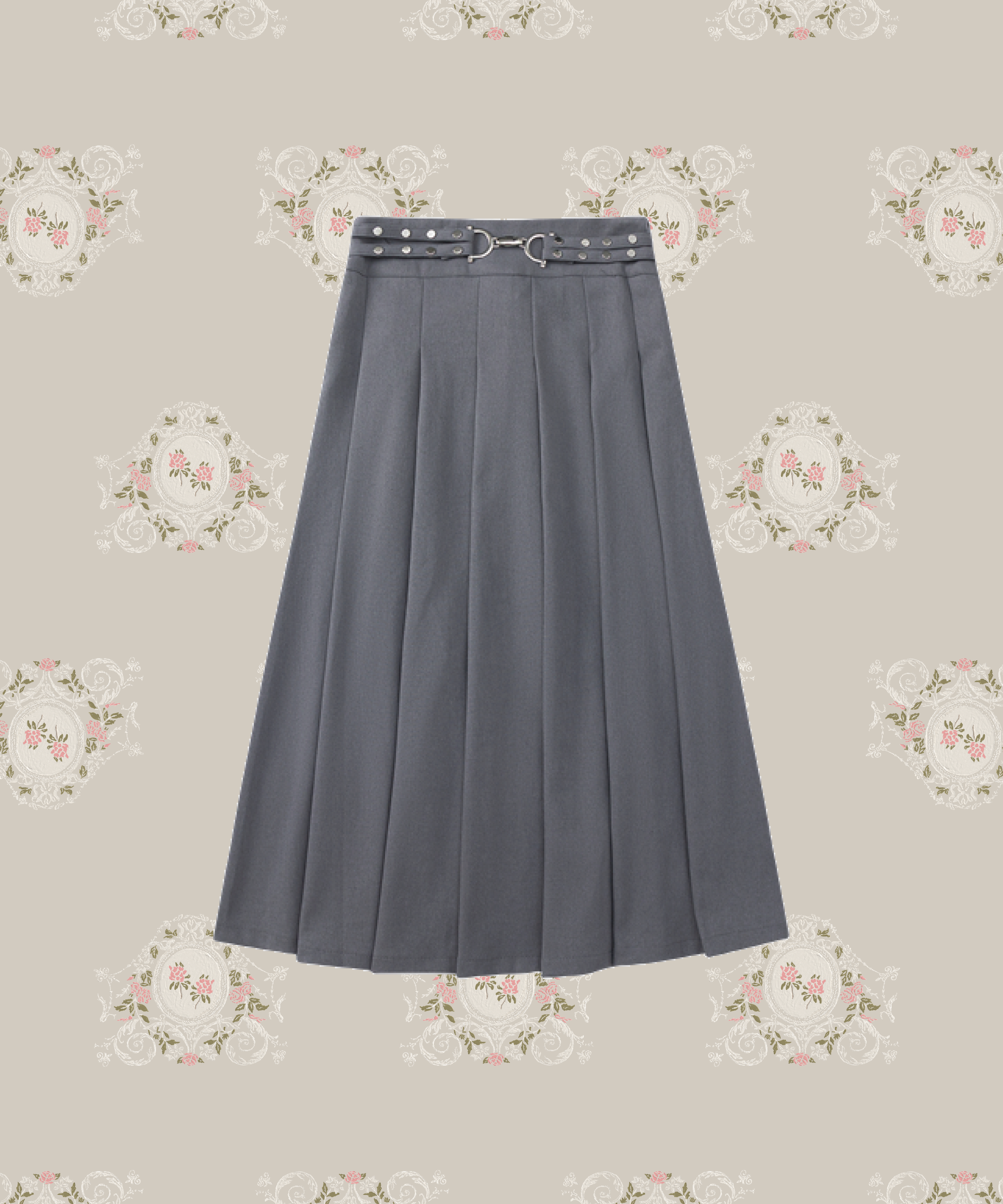 Belted Pleats Long Skirt ベルト付きプリーツロングスカート – LOVE