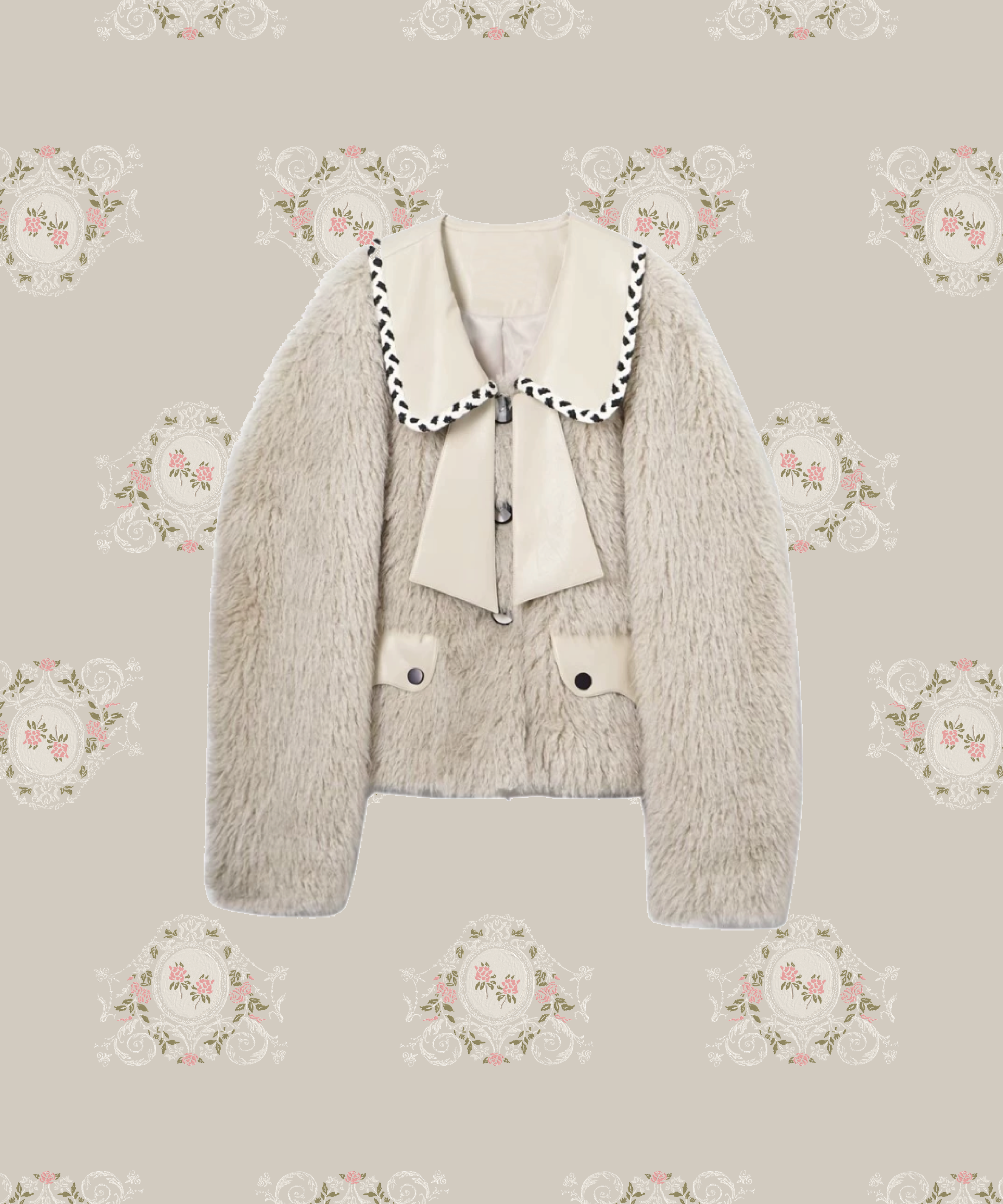 Doll Collar Wool Fur Jacket ドールカラーウールファージャケット