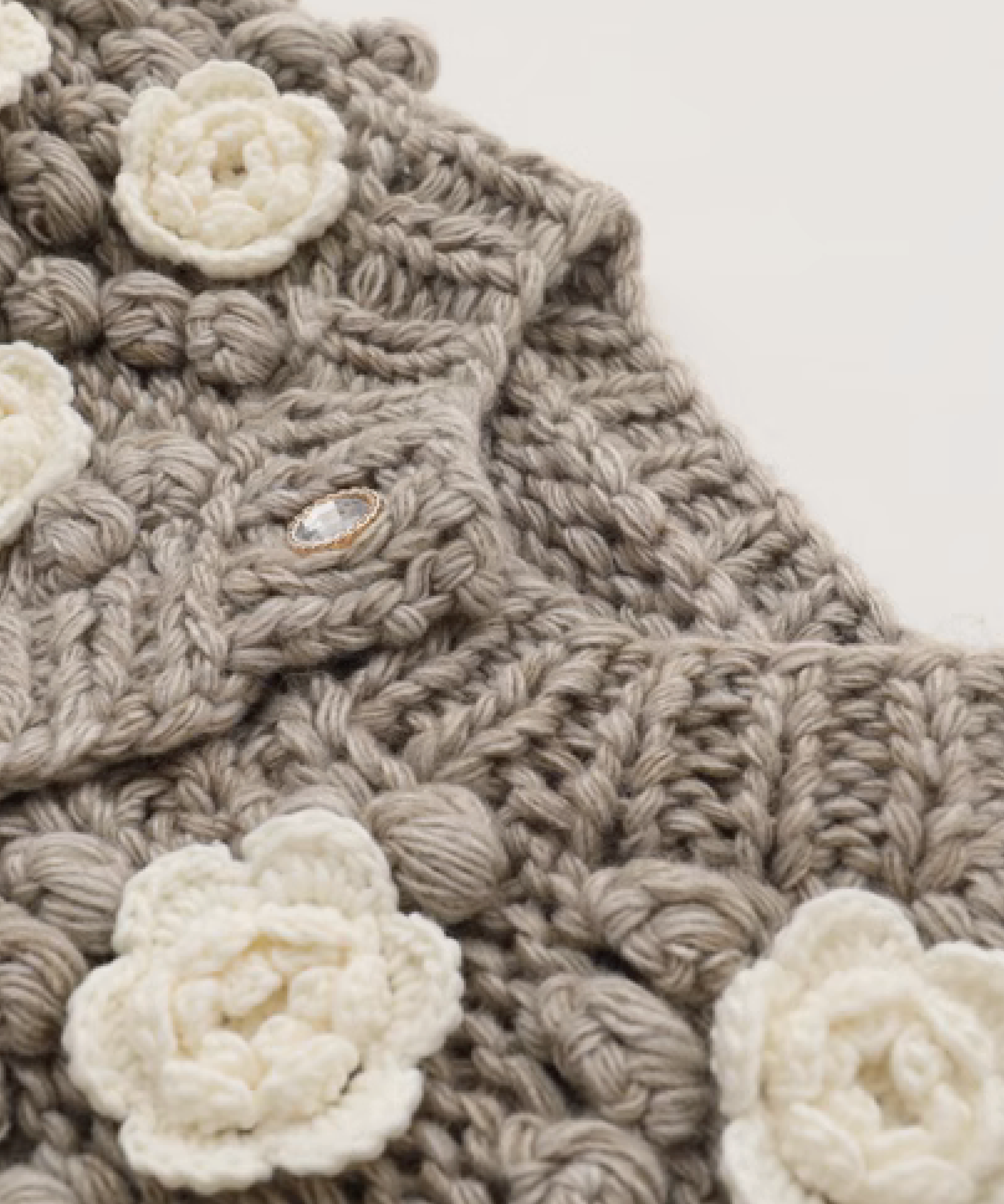 Handmade Applique Crochet Cardigan ハンドメイドアップリケかぎ針
