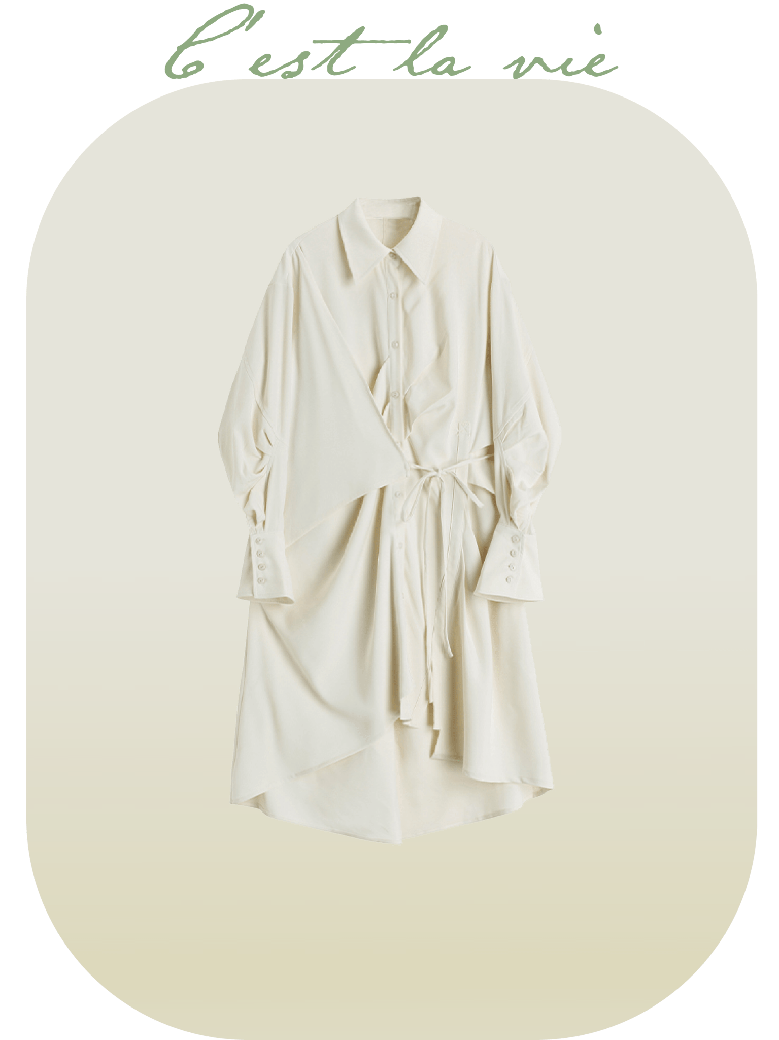 Asymmetry Ribbon Shirt Dress – LOVE POMME POMME