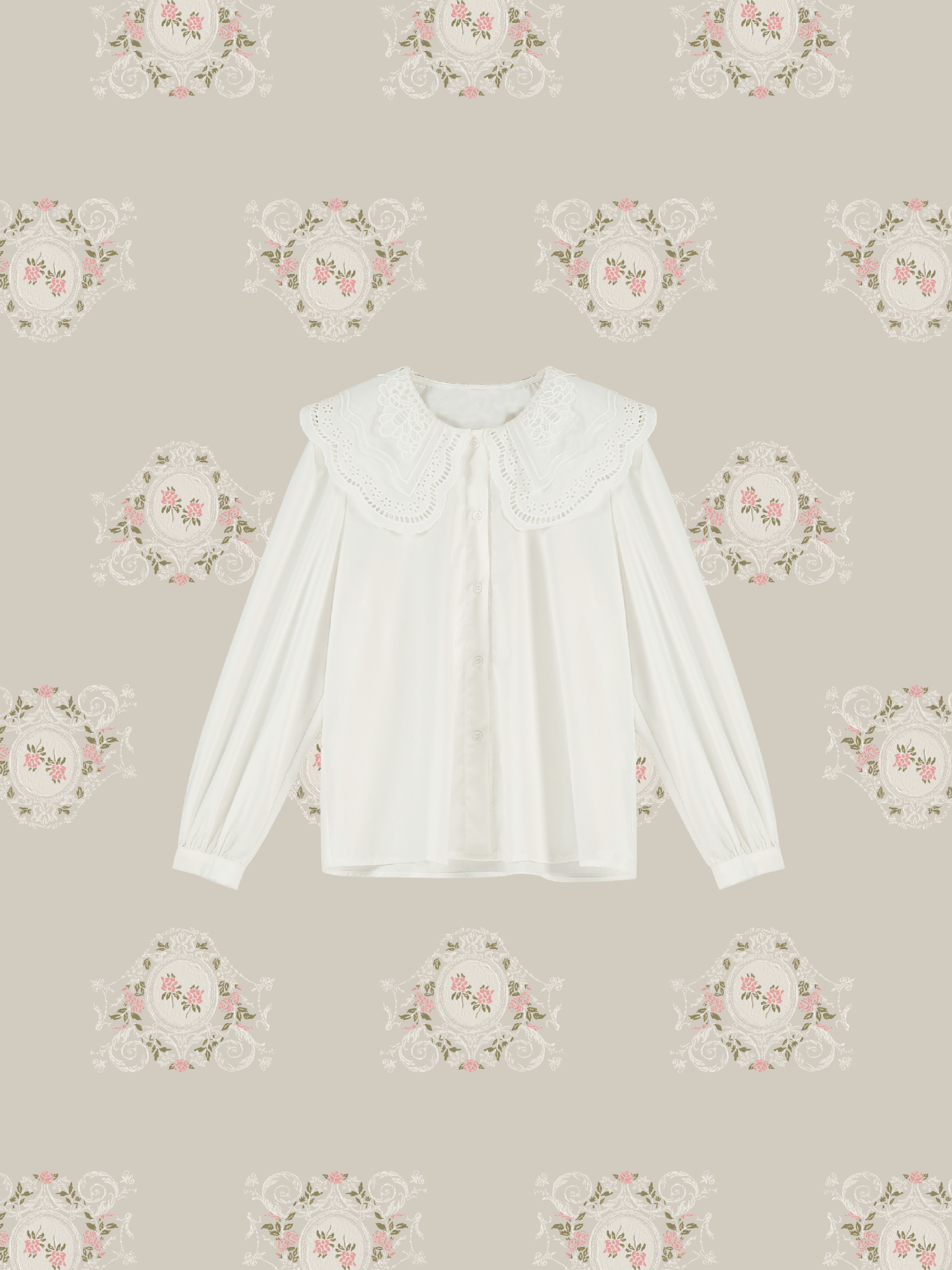 Lace Baby Collar Shirt