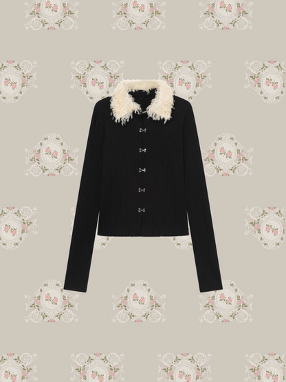 Feather Collar Cardigan/フェザーカラーカーディガン