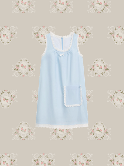 U-neck Lace Frill Dress/Uネックレースフリルドレス