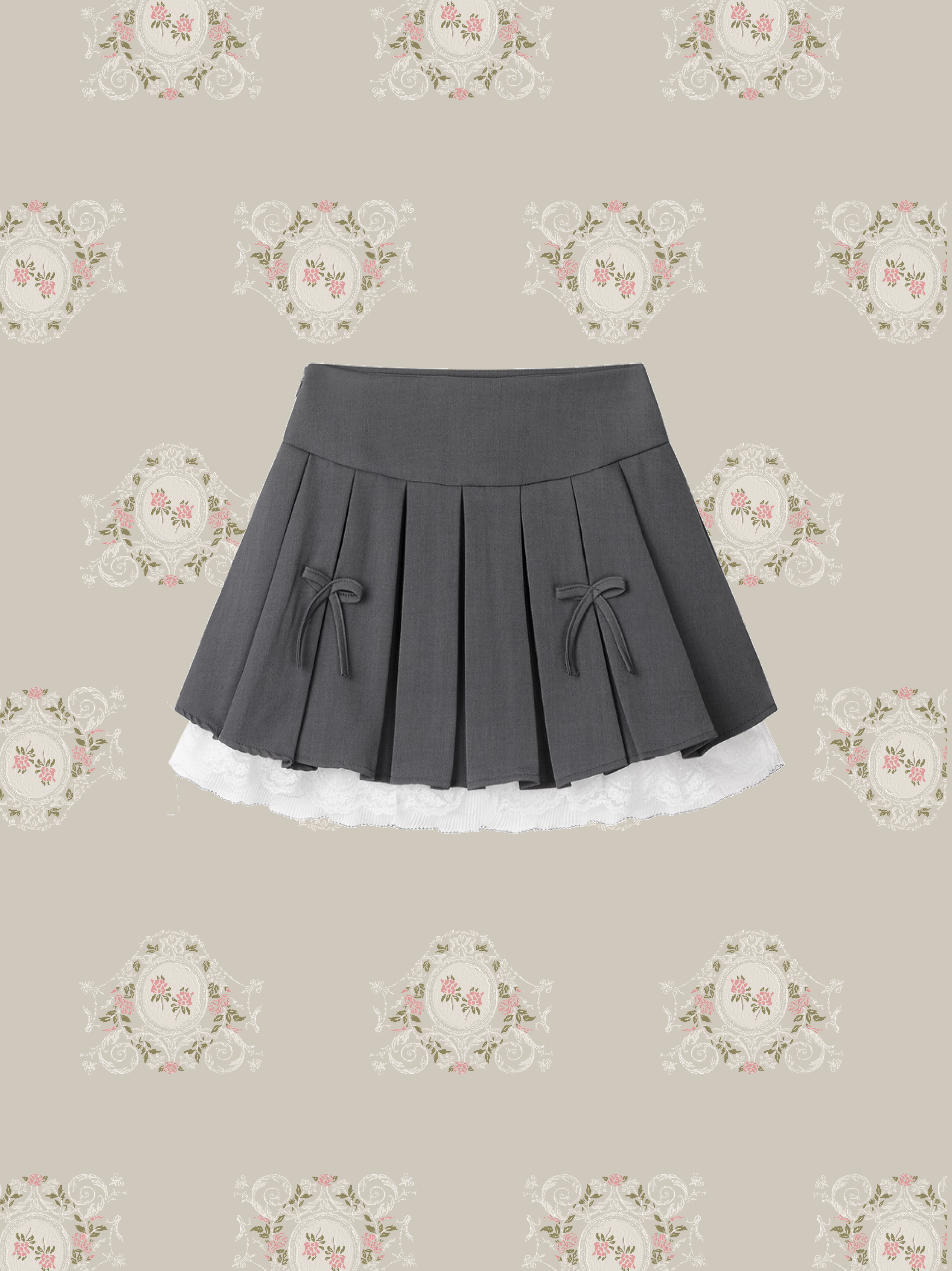 Sweet Ribbon Pleats Skirt/スイートリボンプリーツスカート