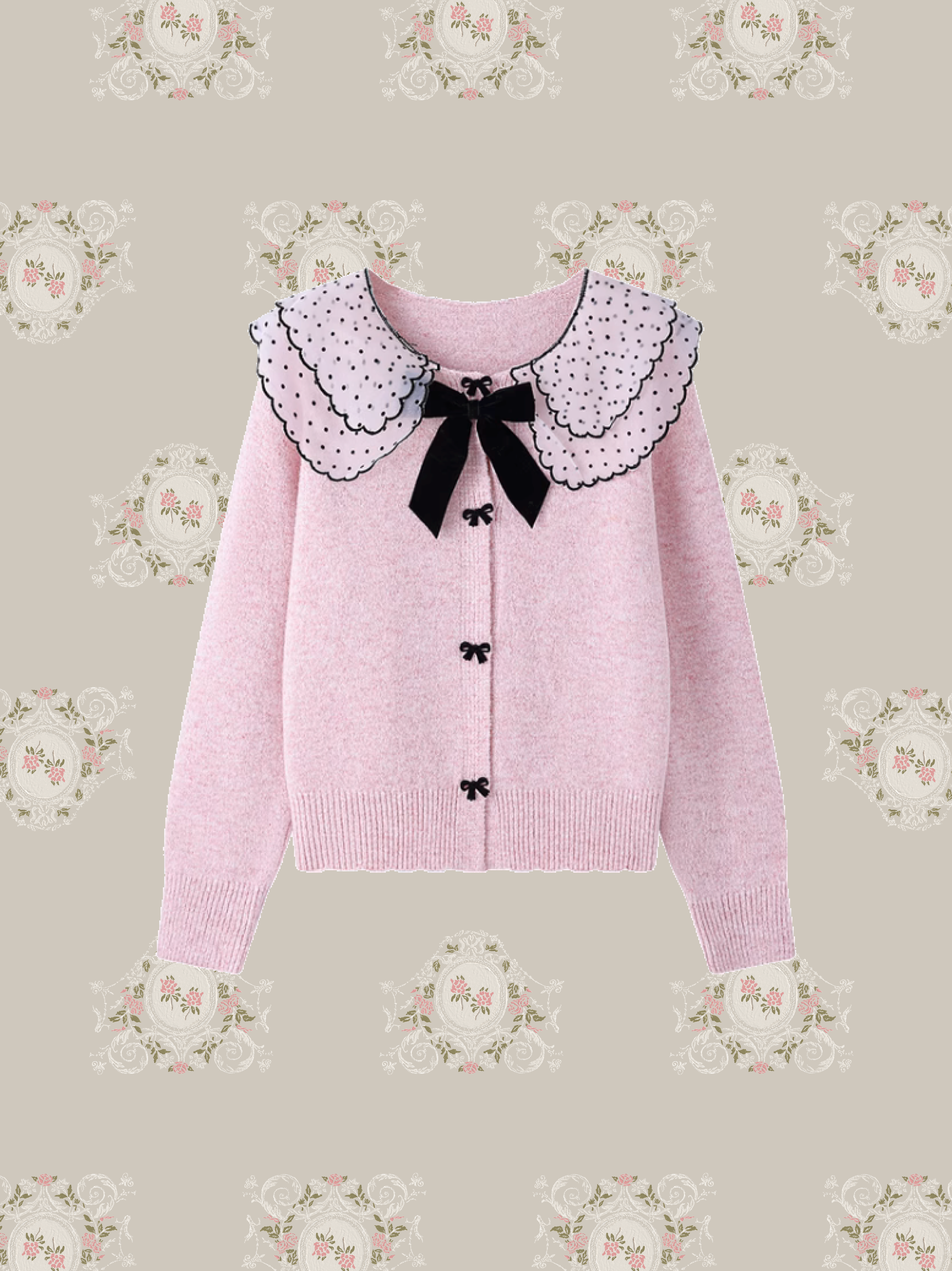 Ribbon Baby Collar Cardigan/リボンベビーカラーカーディガン