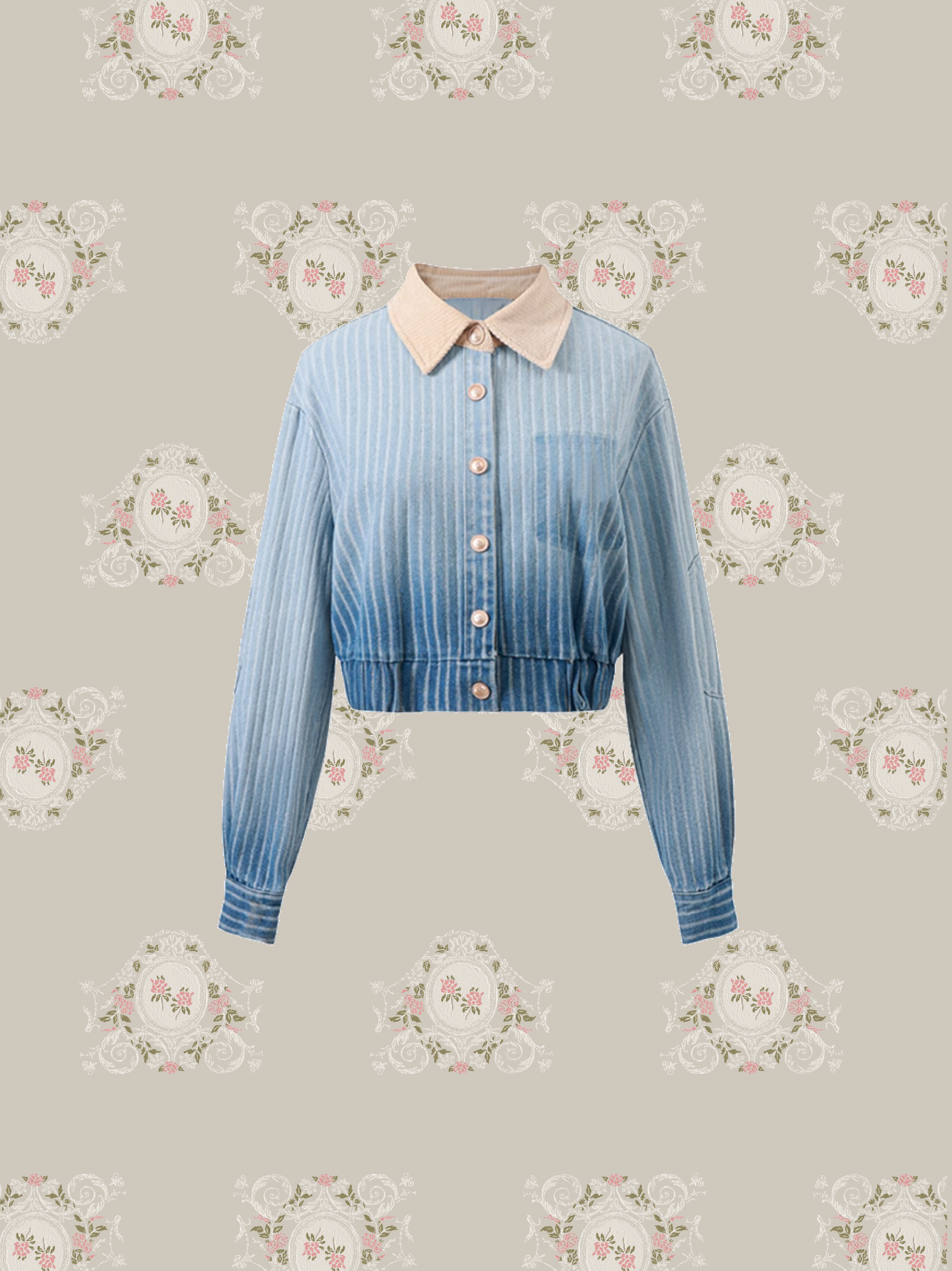 Baby Blue Gradiention Short Jacket/ベイビーブルーグラデーションショートジャケット