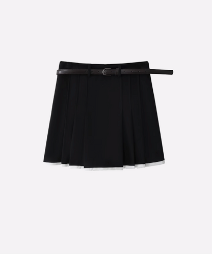 A Type Pleats Mini Skirt