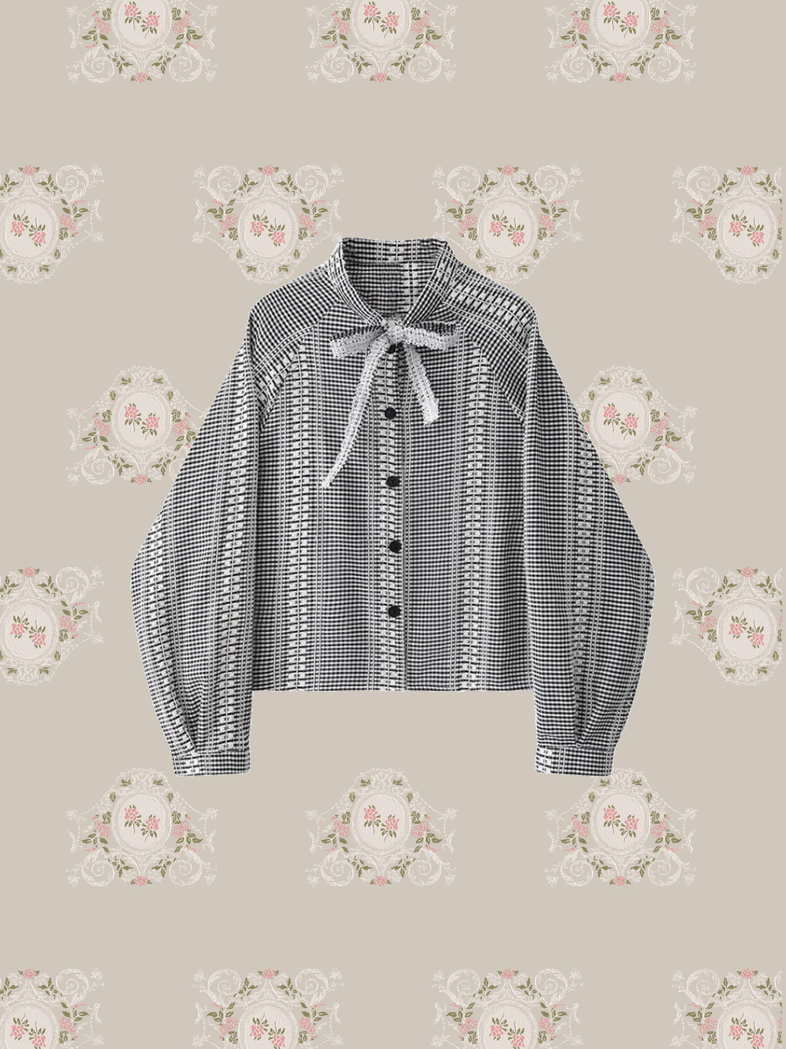 Lace Brat Check Shirt Set-Up/レースブラットチェックシャツセットアップ