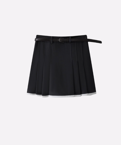 A Type Pleats Mini Skirt