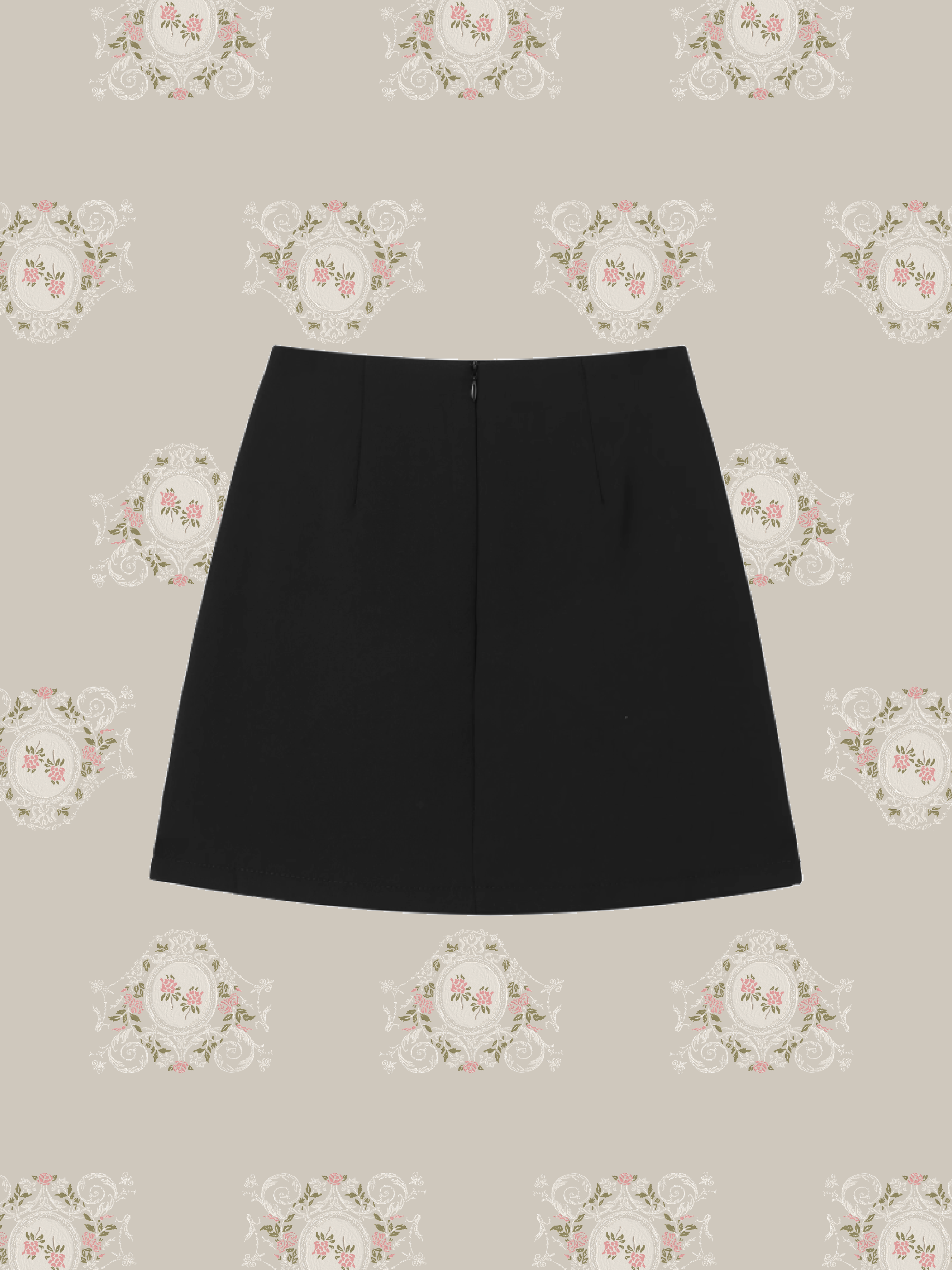 Asymmetry Side Pleats Mini Skirt/アシンメトリーサイドプリーツミニスカート