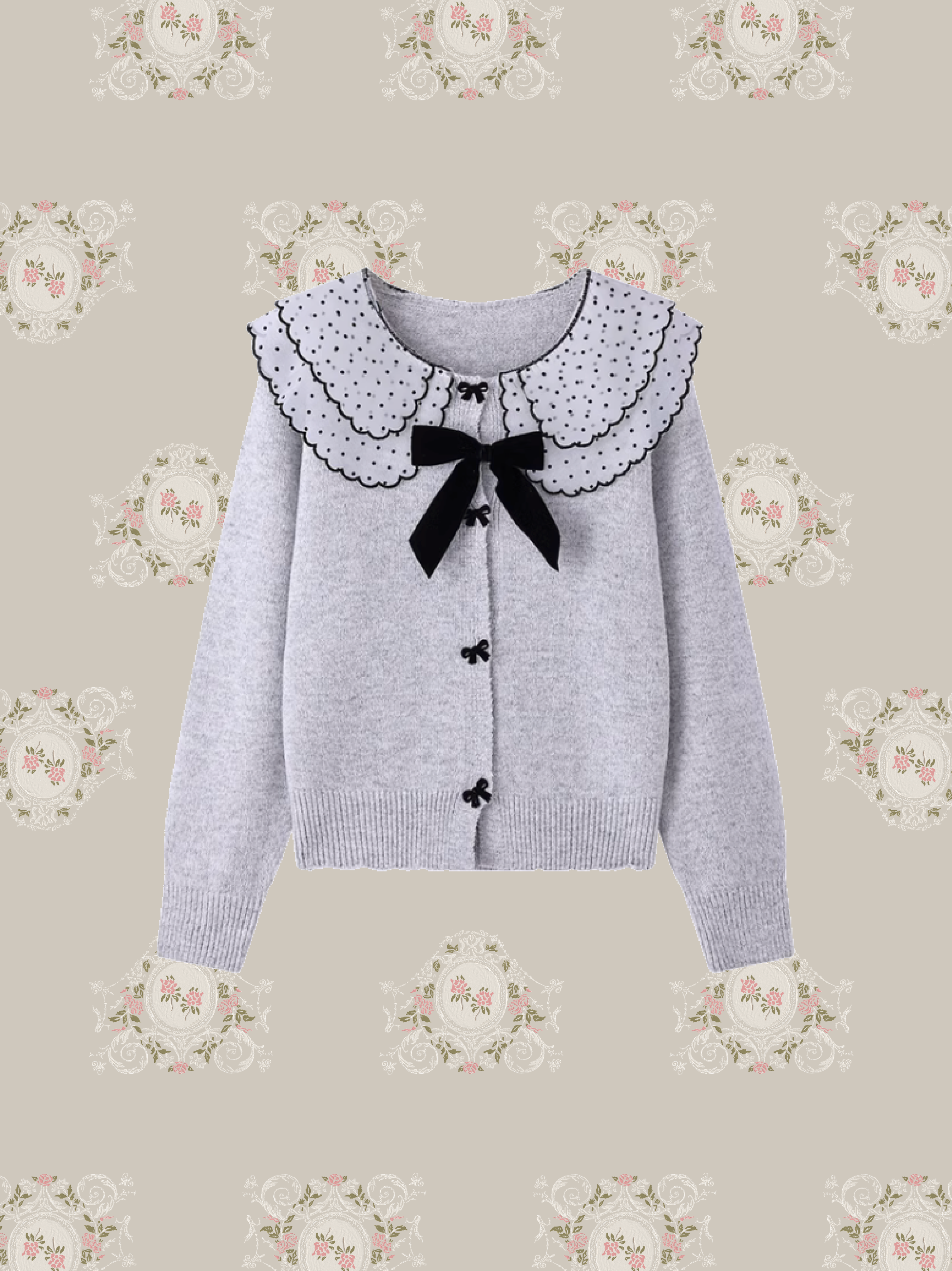 Ribbon Baby Collar Cardigan/リボンベビーカラーカーディガン