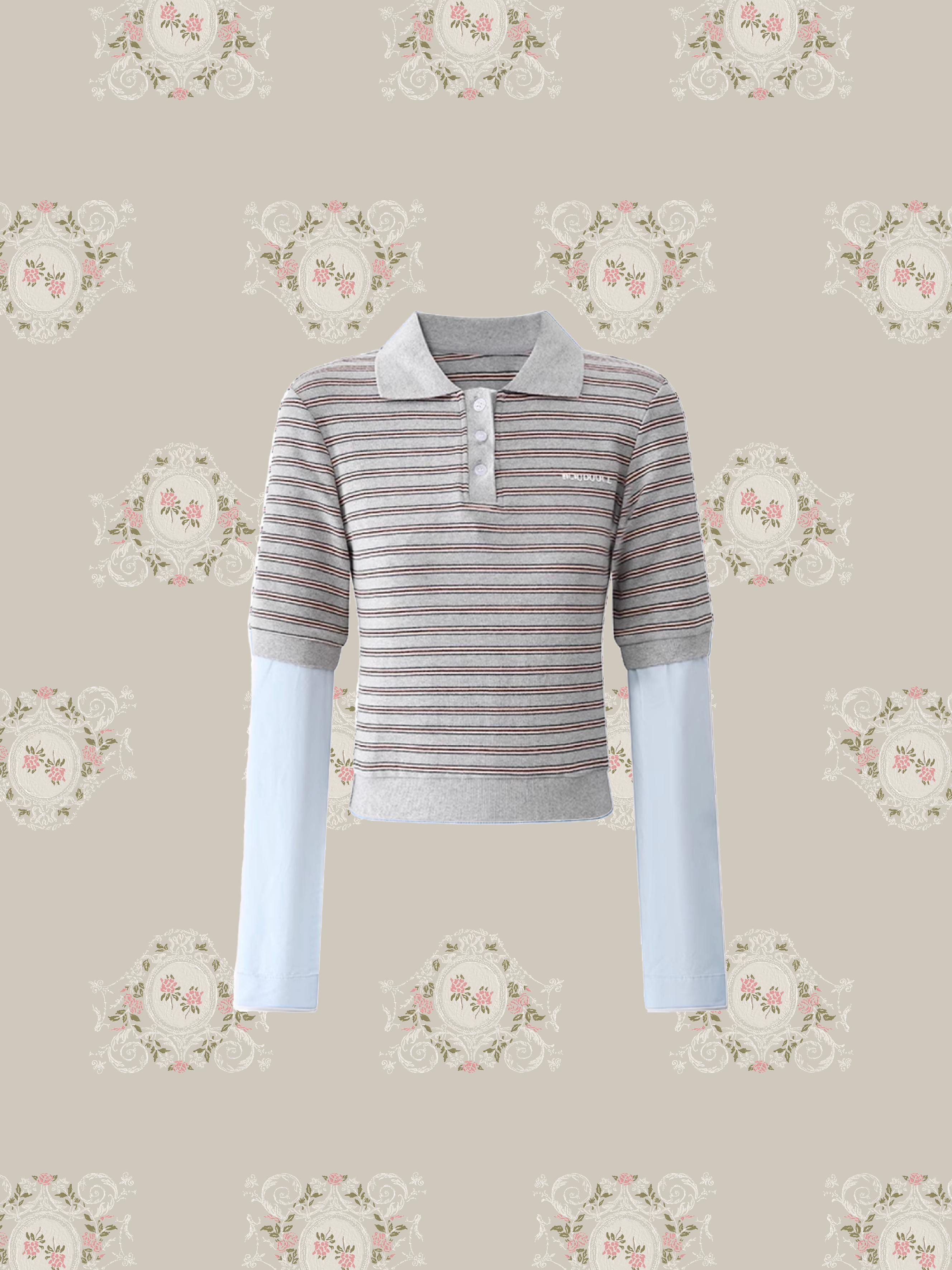 Preppy Stripe Polo Set up/プレッピーストライプポロセットアップ