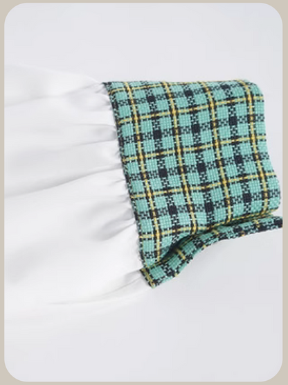 French Green Check Shirt Dress/フレンチグリーンチェックシャツドレス