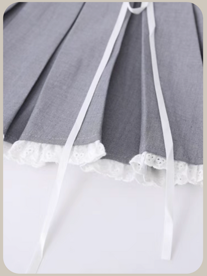 High Waist Pleats Lace Skirt/ハイウエストプリーツレーススカート