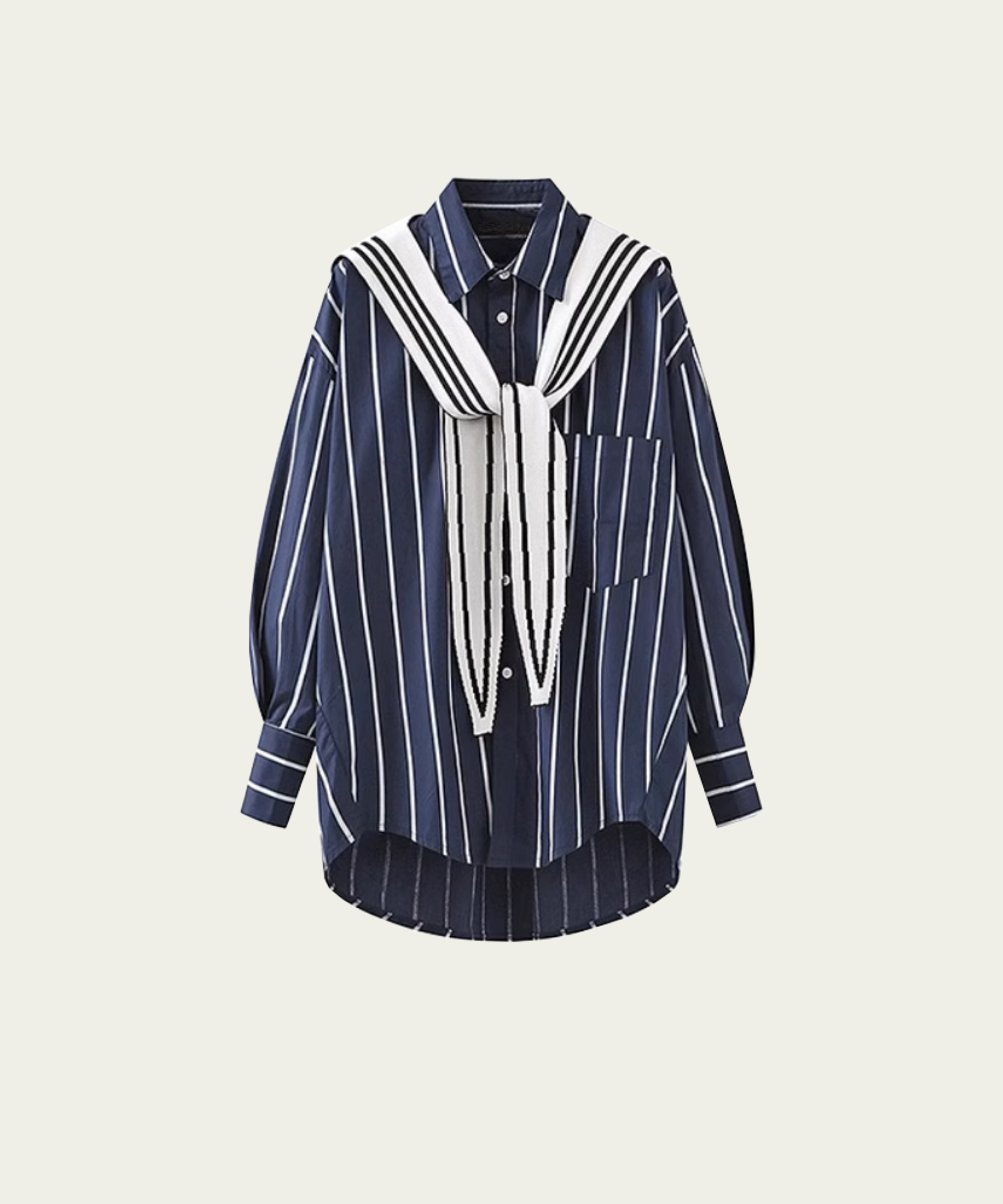 Sailor Shawl Stripe Shirt