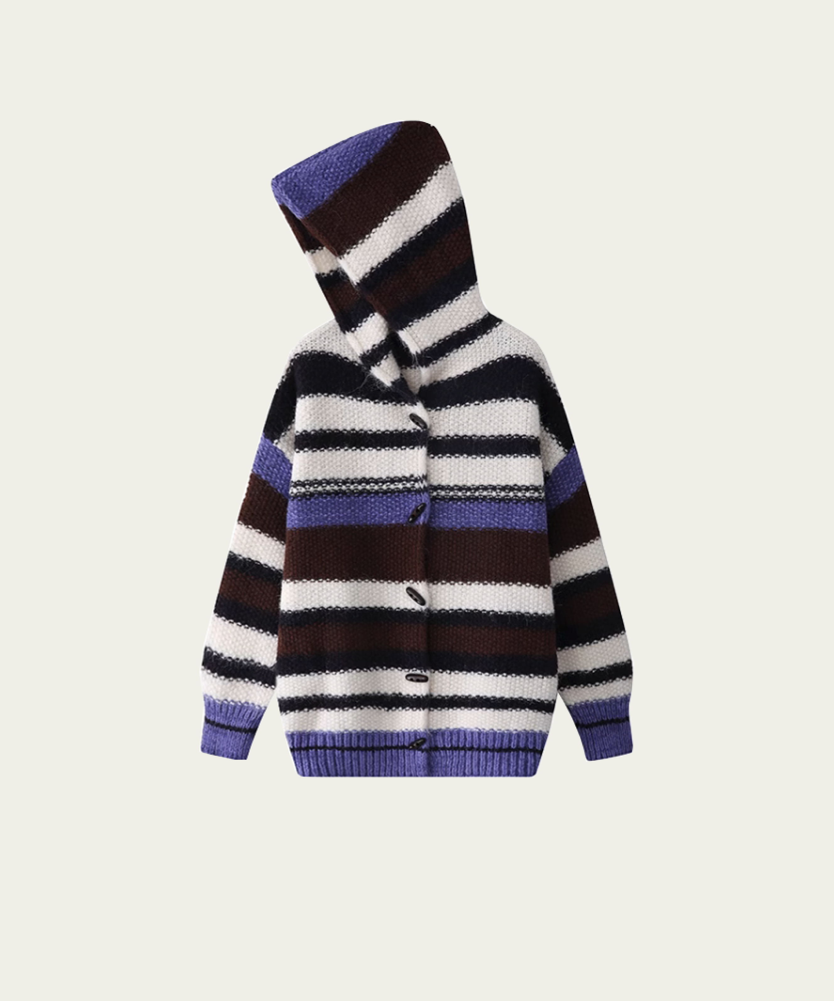 Stripe Hoodie Cardigan