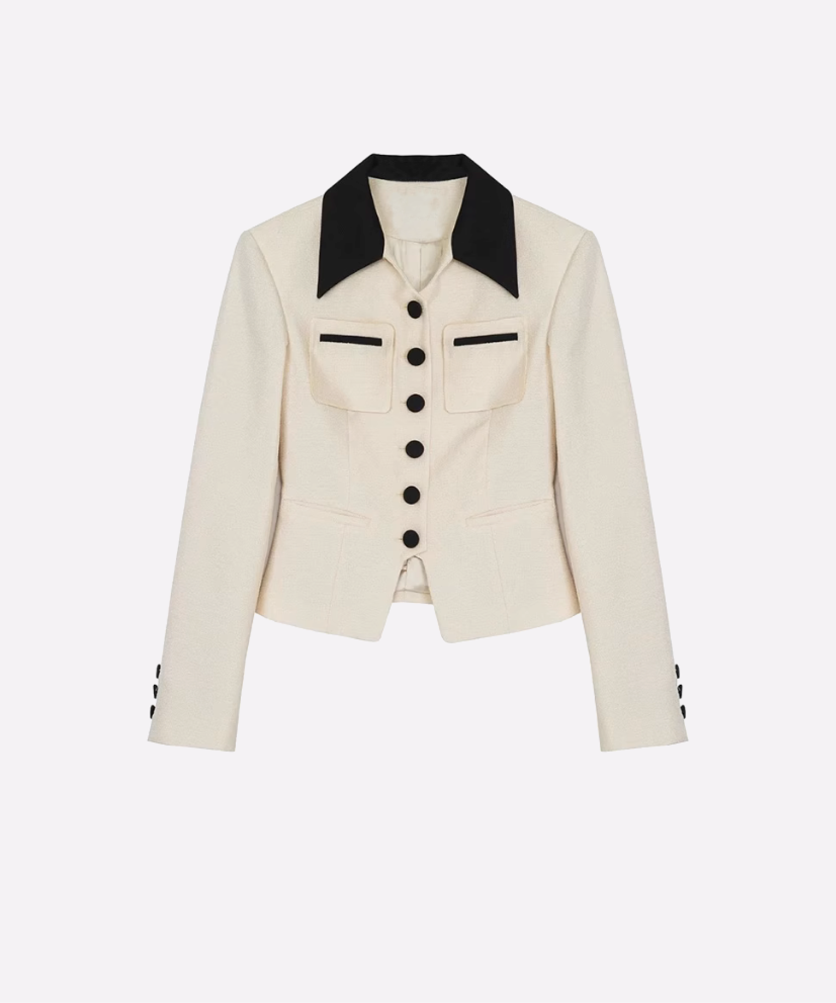 Elegant Two Tone Waisted Jacket