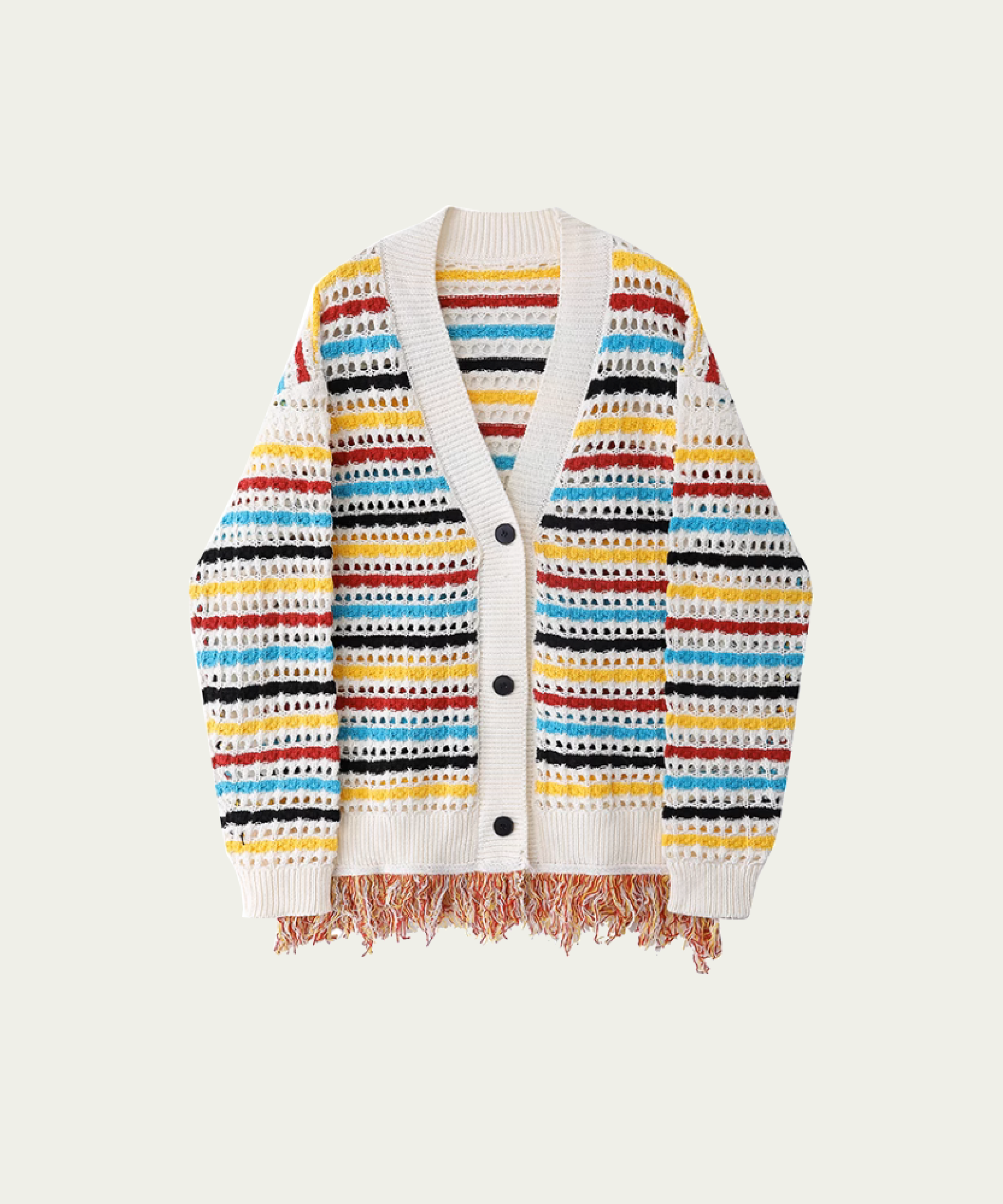 Hollow Out Colorful Cardigan