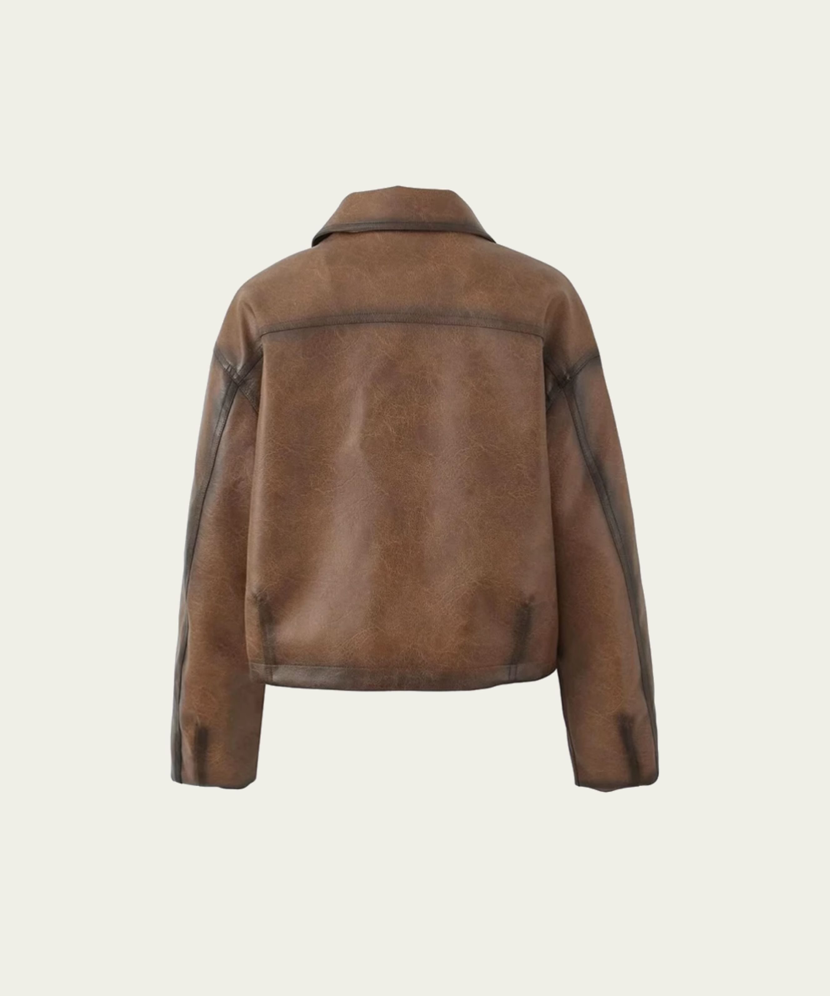 Retro Brown Leather Jacket