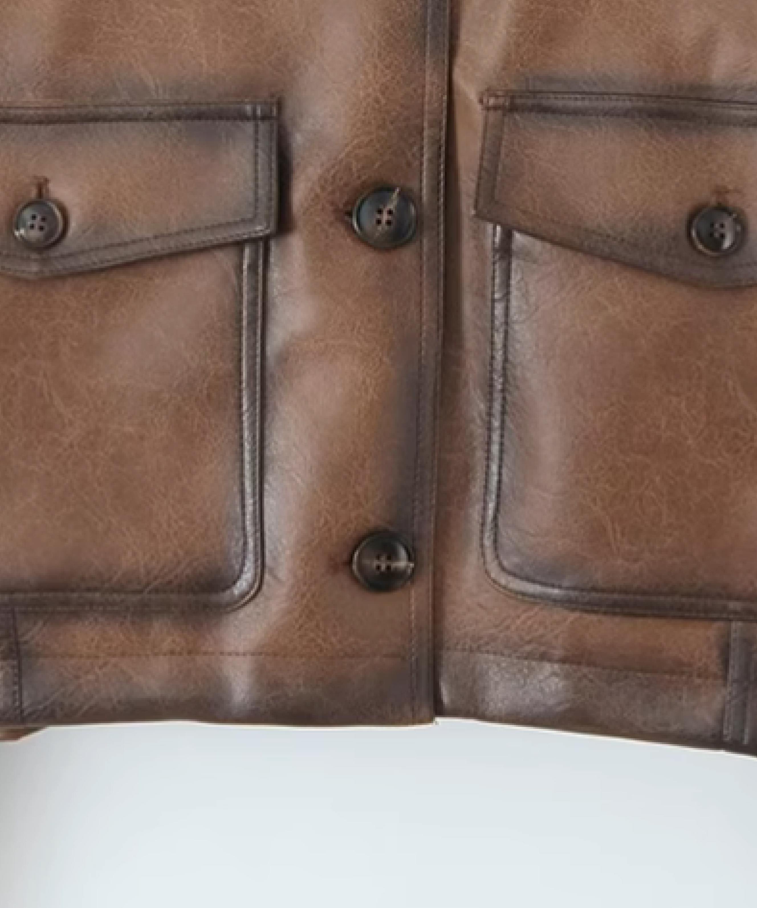 Retro Brown Leather Jacket