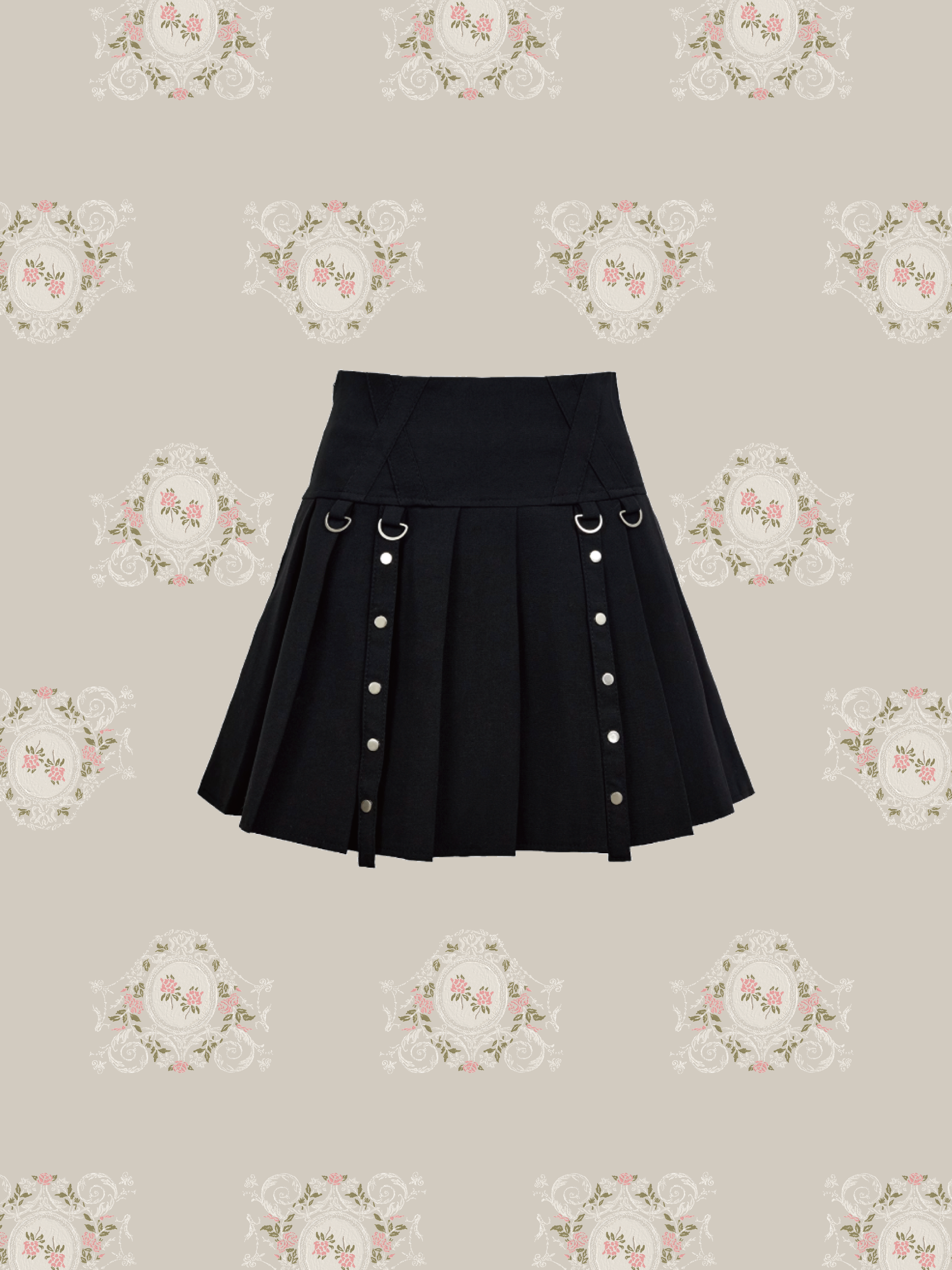 Studed Pleats Skirt/スタッズプリーツスカート – LOVE POMME POMME