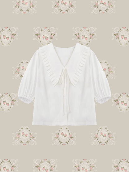 Sweet Collar White Shirt/スイートカラー白シャツ