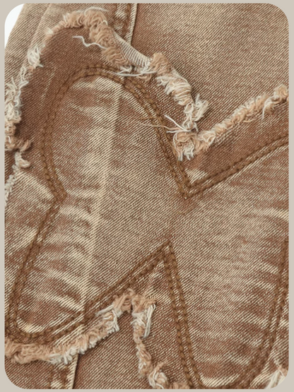 Butterfly Washed Brown Denim