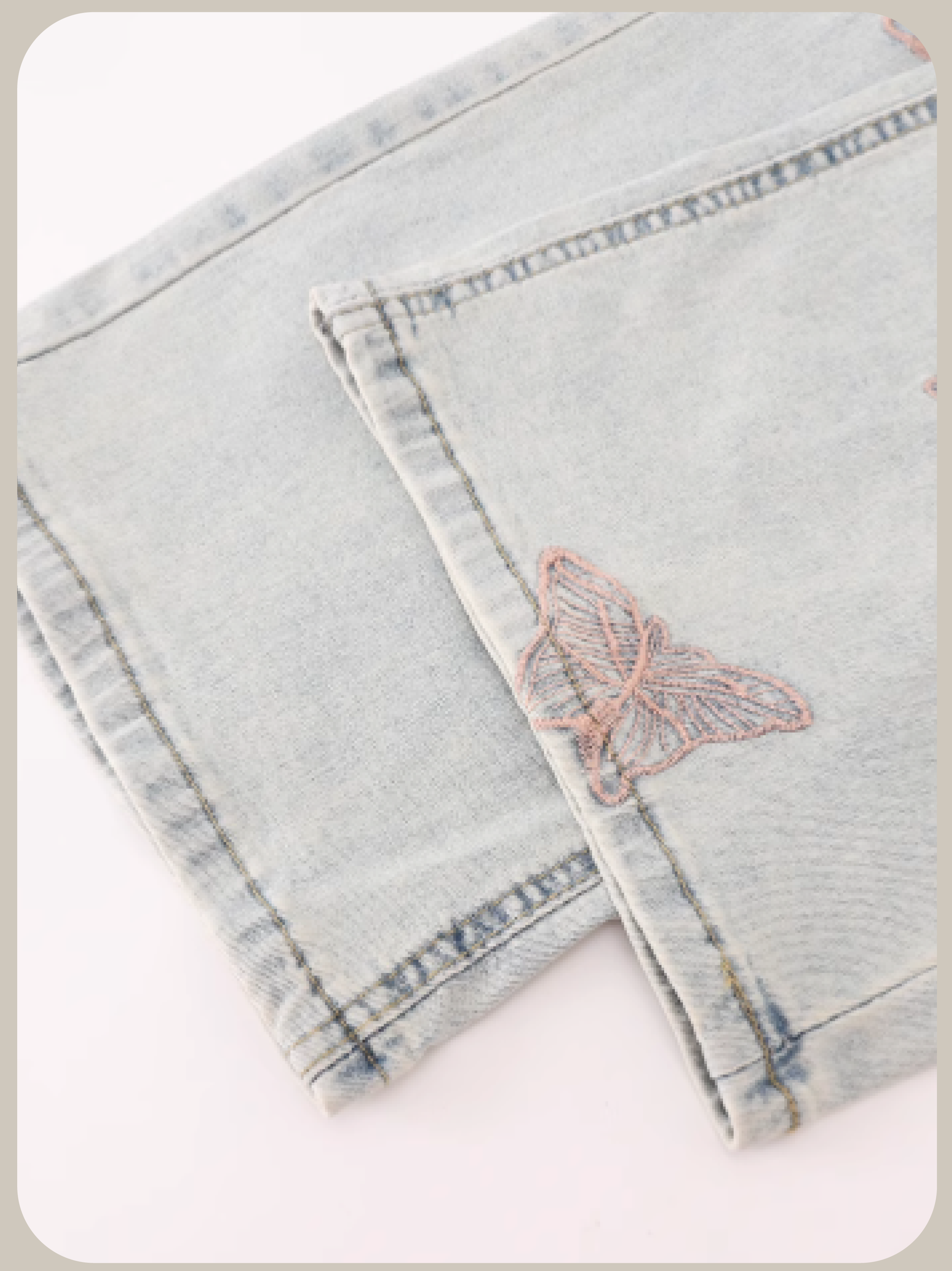 Butterfly Atatched  Light Denim/バタフライライトデニム