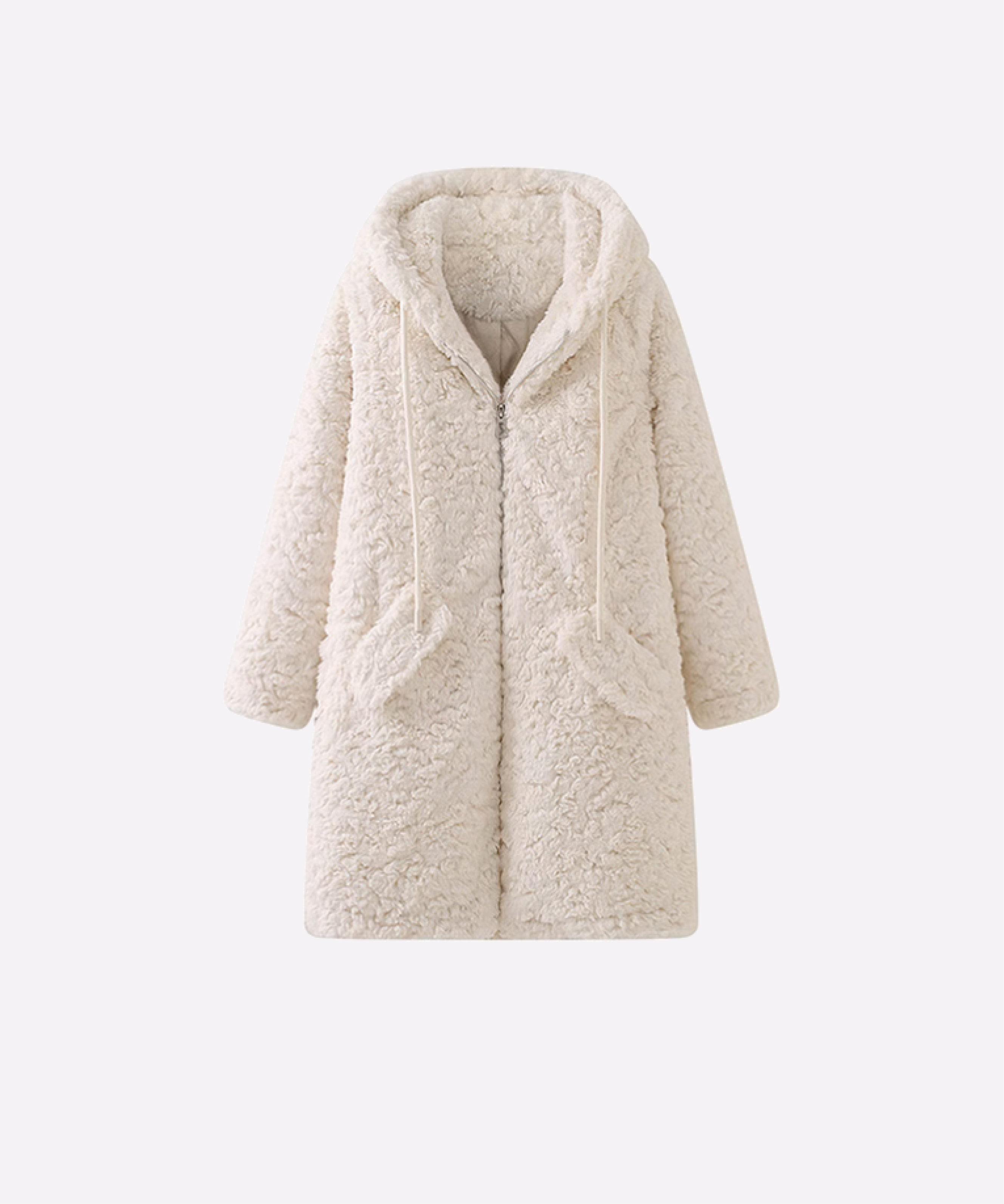 Mid-Length Fur Down Coat