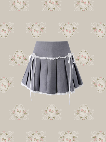 High Waist Pleats Lace Skirt/ハイウエストプリーツレーススカート