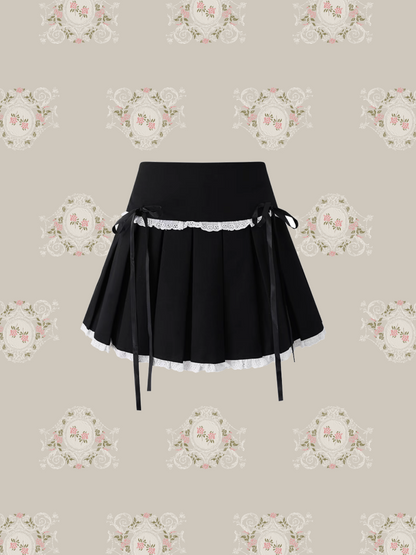 High Waist Pleats Lace Skirt/ハイウエストプリーツレーススカート