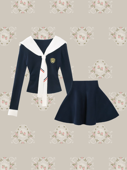 Sailor Collar Knit Set up/セーラーカラーニットセットアップ