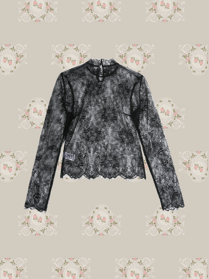 Half Neck Garden Lace Top 