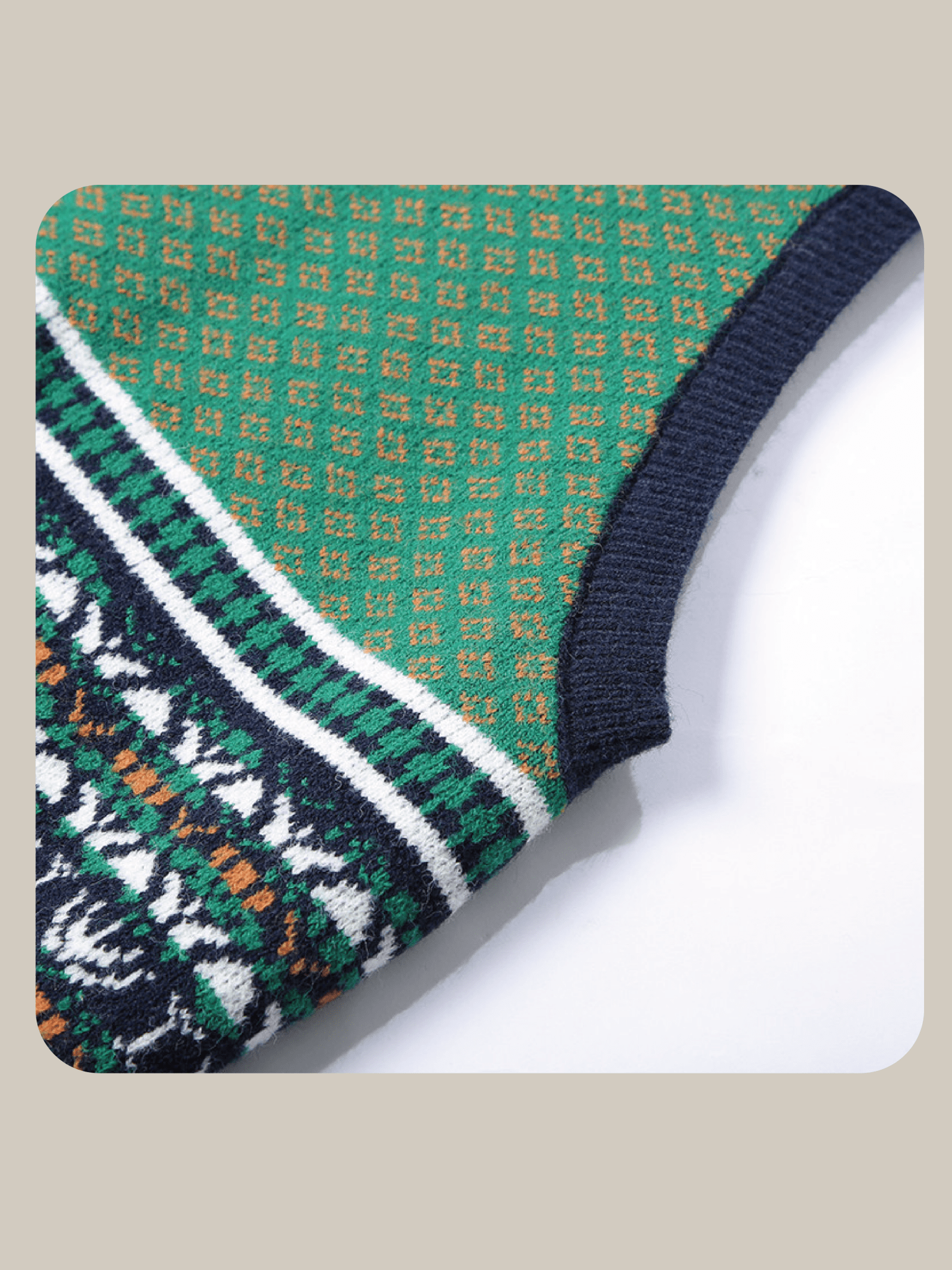 Vintage Contrasted Knit Vest - LOVE POMME POMME